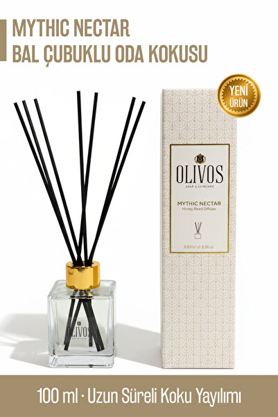 Olivos Mythic Nectar Bal Çubuklu Oda Kokusu 100 ml – Sıcak ve Lüks Uzun Sürel...