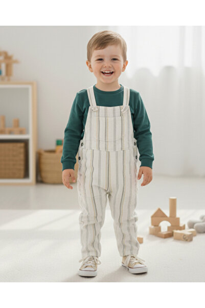 Ege Bebek ERKEK ÇOCIK 3-4-5-6-7 YAŞ ЛЬНЯНИЙ КОМБІНЕЗОН ТУЛУМ І ВНУТРІШНЯ БІЛИЗНА