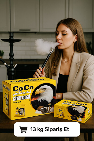 BLACK ROYAL DSA kartal nargile kömürü kalp şeklinde 8 kilo