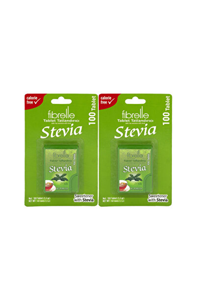 Fibrelle Stevia Lı Tablet Tatlandırıcı 100'lük Kutu 2 Paket