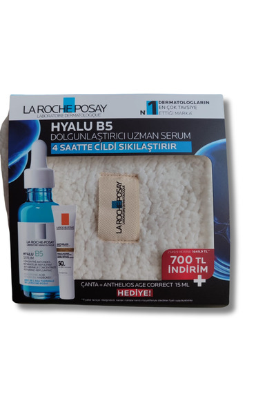 La Roche Posay Hyalu B5 Serum 30 ml + Çanta + Anthelios Age Correct 15 ml