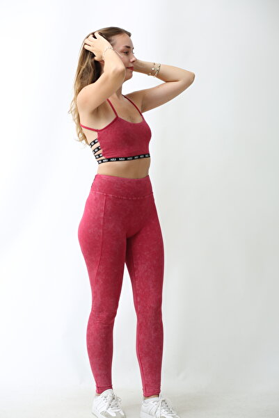 NTB Nature The Brand Women's High Waist Sports Leggings - Acid Pink Seamless Recovery and Gathering Fitness Leggings