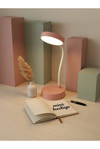 MH MiniHediye Şarjlı LED Akrobat Masa Lambası 360° | Dokunmatik 3 Renk Kademe...