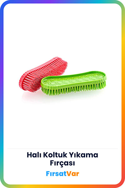 FırsatVar Halı Koltuk Kanepe Silme Yıkama Fırçası Halı Kilim Yolluk Paspas Ko...