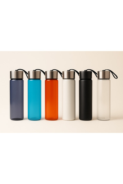Blissra Borosilicate Glass Flask 450 ml – Metal Lid & Rope, Leak-Proof, Healthy Water Bottle