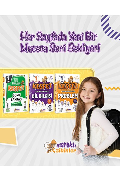 meraklı zihinler 1. SINIF - SORU BANKASI-PROBLEM-DİL BİLGİSİ [3'LÜ SET] (2025)