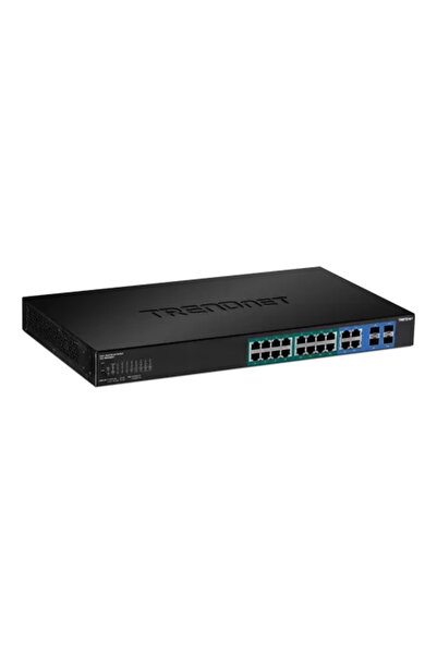 TRENDnet Switch Web Inteligent, 16 x Gigabit PoE+, 4 x Gigabit/SFP, putere 370W - TPE-1620WSF