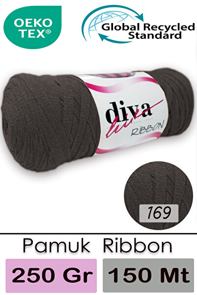 Diva İplik Diva Ribbon 169 Темно-візовий