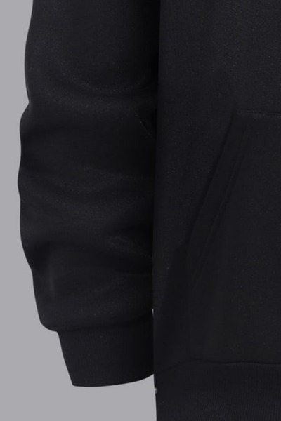 DEEPSENSE Ανδρικό μαύρο φούτερ με φερμουάρ Oversize Ζακέτα