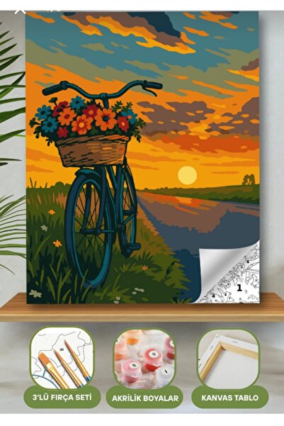 Denic Hobi Sayılarla Boyama Seti 40x50 Cm (Çıtalı) Fırça Boya Dahil Numaralı ...