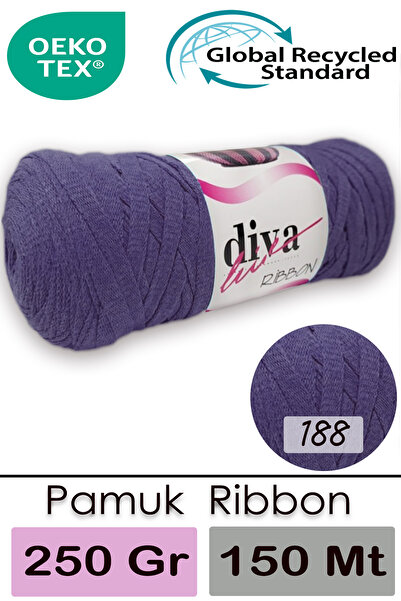 Diva İplik Diva Ribbon 188 Відкритий фіолетовий