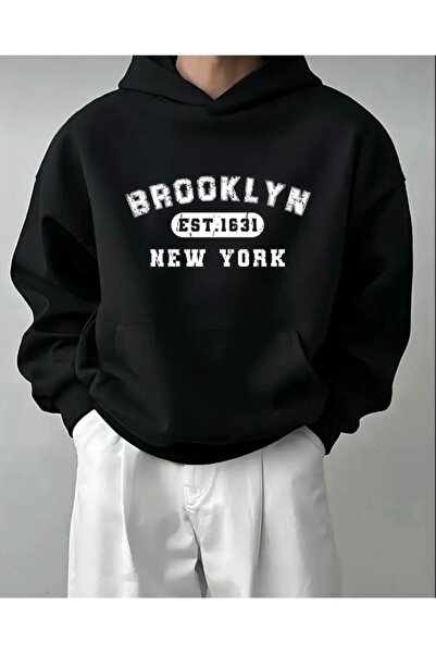 FUFLUNS سترة رياضية بقلنسوة للجنسين مطبوعة بحجم كبير