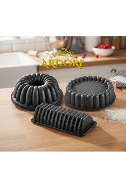 Ardore قالب تارت من الجرانيت المصبوب مكون من 3 قطع