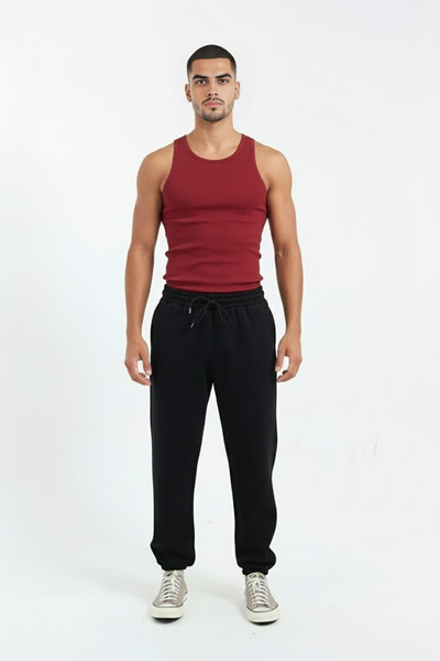 OXVİN Fleece Elastic Sweatpants - Μαλακό πουφ με 3 κλωστές (αρχική εφαρμογή)