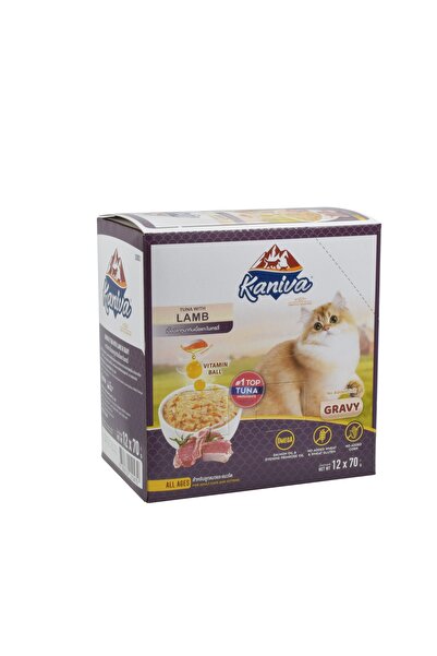 Kaniva كارتون كانيفا تونه مع اللحم الضاني طعام رطب للقطط الصغيره والكبيره في ...