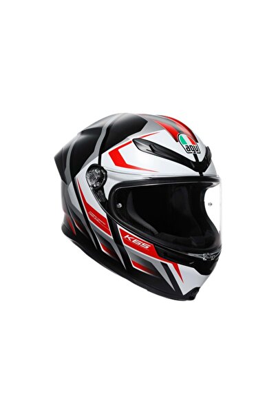 AGV K6 S Karve Matt Black White Red Configuration Kapalı Kask