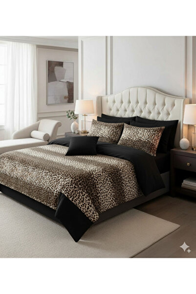 She&Co ДВОЙЕН КОМПЛЕКТ ЗА ЗАВИВКА ОТ БАМБУКОВА СМЕС - ЛЕОПАРД (БЕЗ ЧАРШАФИ)