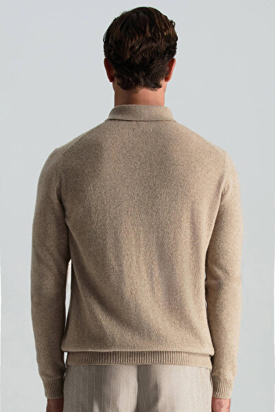 Hemington Polo Yaka Saf Kaşmir Camel Kazak