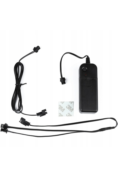 All Set 2 benzi LED pentru iluminarea căștii de motocicletă, albe, telecomandă cu fir, funcționare cu baterii