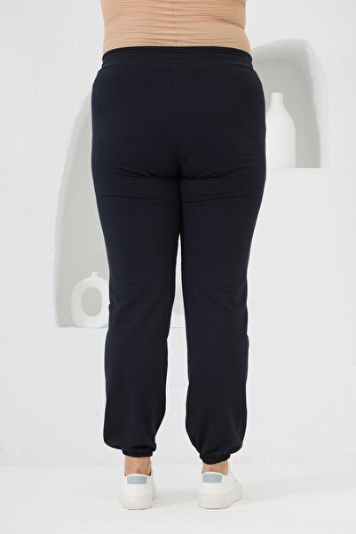 RMG Large Size Navy Blue Tracksuit with Elastic Legs