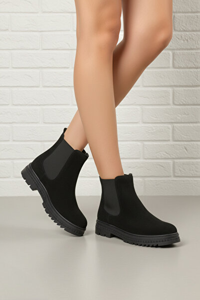 37Numara BÜYÜK NUMARA KADIN HAKİKİ DERİ BOT 41-42-43-44-SİYAH SÜET