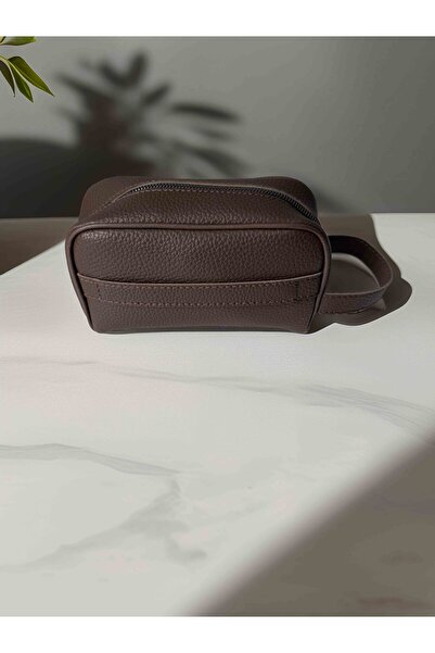 Valiberta Чоловіча сумка з двома ручками, що імітує шкіру - кавова