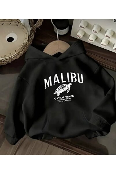 FUFLUNS سترة رياضية كبيرة الحجم مطبوعة من ماليبو للجنسين للنساء والرجال