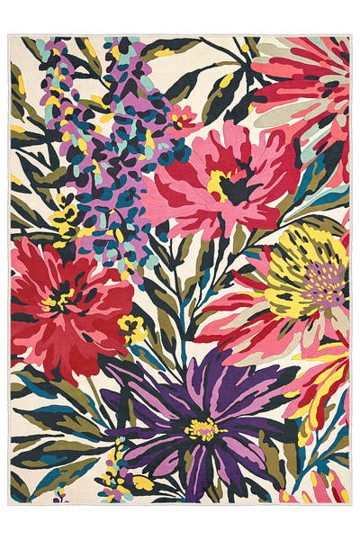 Homefesto Dekoratif Salon Halısı, Makinada Yıkanabilir, Kaymaz Taban, İnce & ...