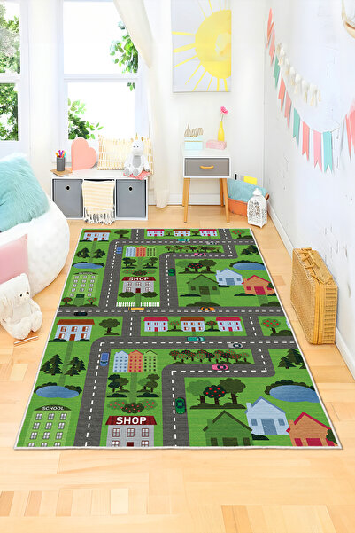 Homefesto Özel Tasarım, Kaymaz Taban, İnce, Yıkanabilir, Dekoratif Modern Çoc...