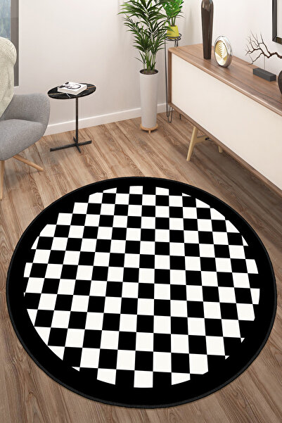 Homefesto Dekoratif Özel Tasarım Yıkanabilir,İnce, Kaymaz Tabanlı, Modern Halı