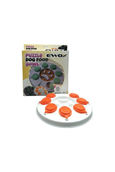 EWOX Kedi Köpek Zeka Oyuncağı | Ödül Maması Yerleştirilebilen Kaydırmalı Bulmaca - Mor