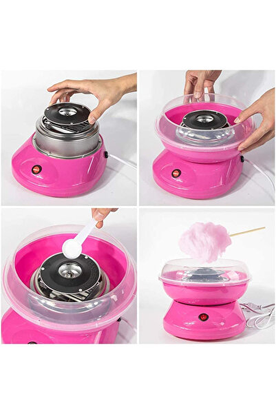 TEHNOSHOP Portable cotton swab machine, pink, compact, home parties