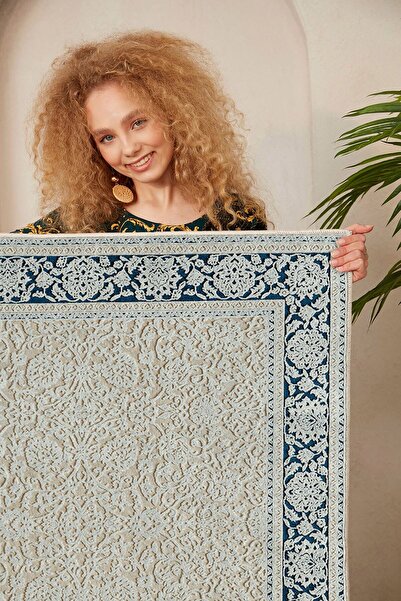 Homefesto Leke Tutmaz Yıkanabilir Modern Trend Oda Halısı 800 gr Çevre Dostu Dekoratif Kaydırmaz Halı