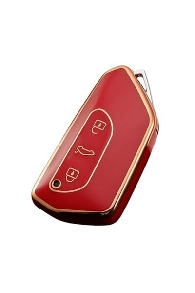 OEM Husă cheie roșie Skoda Octavia A8 MK4 Mk8 2020 2021 Seat Leon Mk4 Cupra Formentor VW Golf 8 ID 6 ID