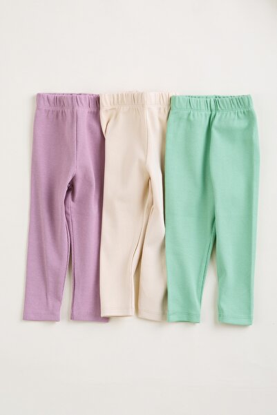 Bondberro 3'lü Takım Kaşkorse Bebek Ve Çocuk Tayt 0-6 Yaş