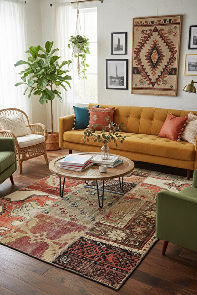 Rose'n Home Arte DS054 Patch Klasik Desenli Dekoratif Dokuma Halı