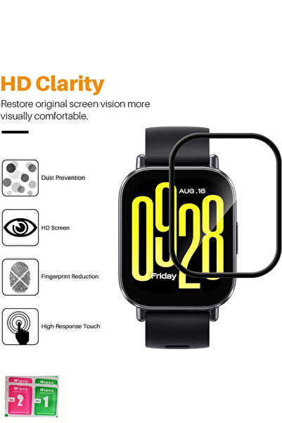 PSGT Xiaomi Watch5 Active ile Uyumlu 9d TamKapatan Kırılmaz Nano Cam Ekran Ko...