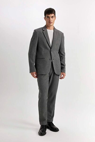 DeFacto D3704 Tailored Regular Fit Düz Paça Pantolon
