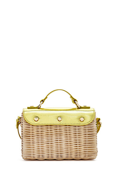 Derimod Women's Yellow Accessory Long Strap Straw Crossbody Bag 25Sbd275814