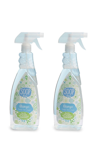 SOOP %100 Doğal Banyo Temizleyici Sprey 2x800 ml | Kireç Çözücü Fayans Lavabo...
