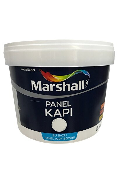 Marshall Su Bazlı Panel Kapı Boyası 2.50 Lt - Yeni Plastik Ambalaj - Kül Bulu...