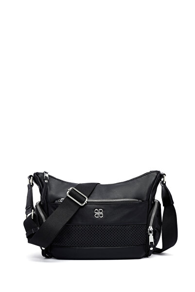 Derimod حقيبة كروس نسائية سوداء طويلة الحزام 25SBD251914