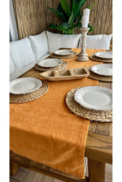 Decamor home عداء برتقالي محكم مخملي