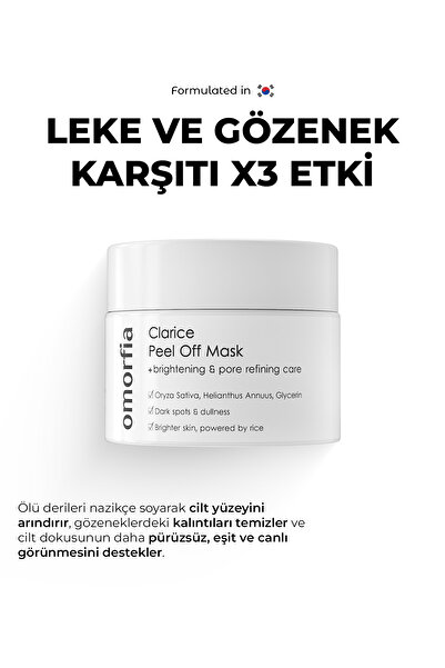 OMORFİA Pirinç Özlü Beyazlatıcı Leke Ve Gözenek Karşıtı Aydınlatıcı Peeling Maske 100 ml