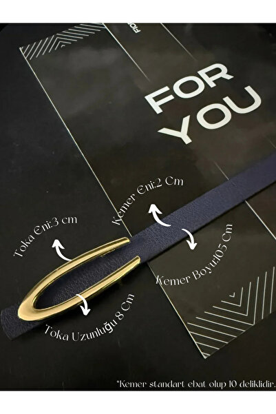 Fiori Uzun Tokalı Ince Kadın Kemeri, Ceket Kemeri, Gömlek Kemeri, Elbise Kemeri