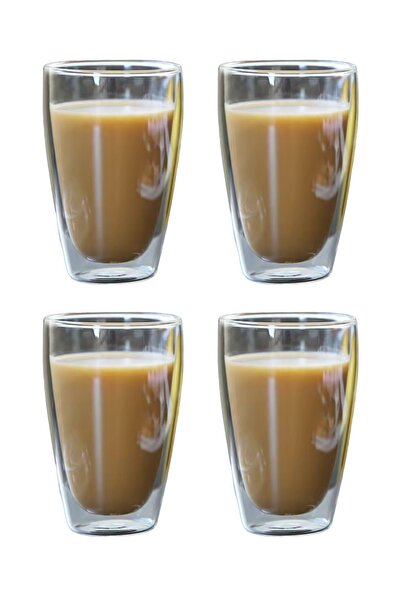 Kitchen Design Lab Yeni Stil Çift Cidarlı Uzun Bardak 400 ml Su, Meşrubat, Ne...