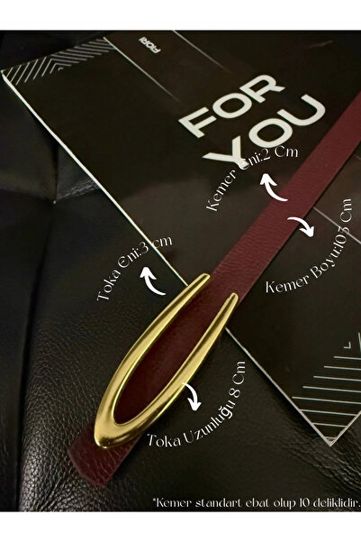 Fiori Uzun Tokalı Ince Kadın Kemeri, Ceket Kemeri, Gömlek Kemeri, Elbise Kemeri