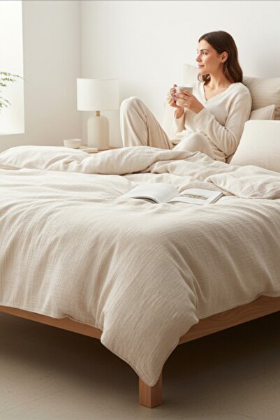 Cottonest Σετ Παπλωματοθήκη Muslin Παπλωματοθήκη Διπλής Κρεβατοκάμαρας 2 Μαξι...