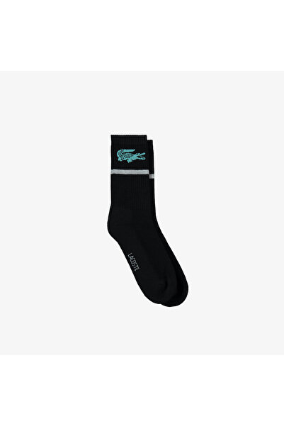 Lacoste Kadın Baskılı Siyah Çorap