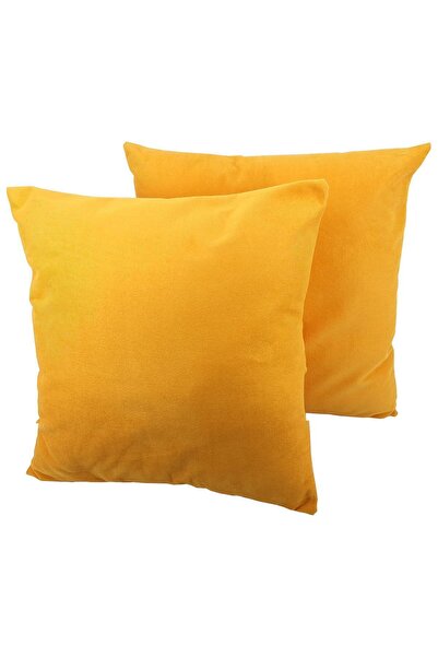 Soyoe Throw Pillow Cover Yellow Color Special Design Set of 2 Soft Textured T...